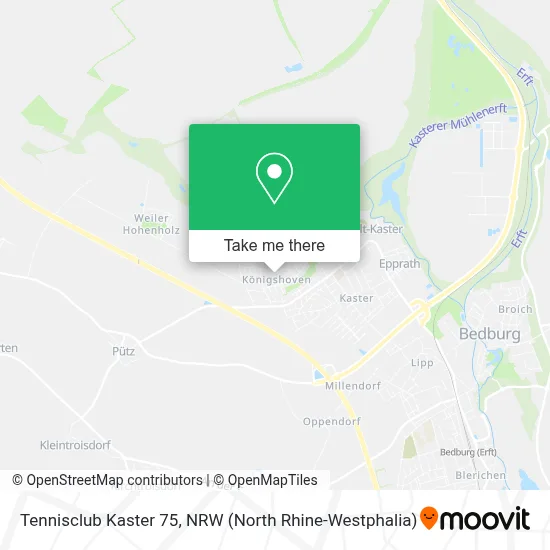 Tennisclub Kaster 75 map