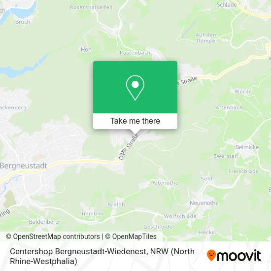 Карта Centershop Bergneustadt-Wiedenest