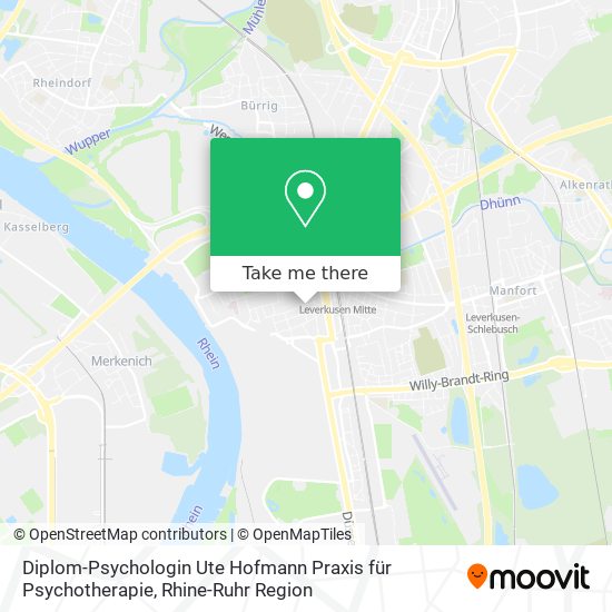 Diplom-Psychologin Ute Hofmann Praxis für Psychotherapie map