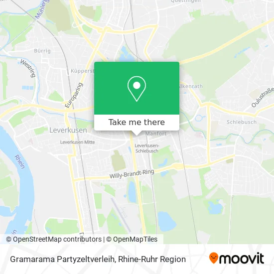 Карта Gramarama Partyzeltverleih