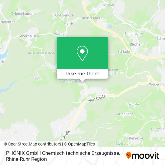 Карта PHÖNIX GmbH Chemisch technische Erzeugnisse