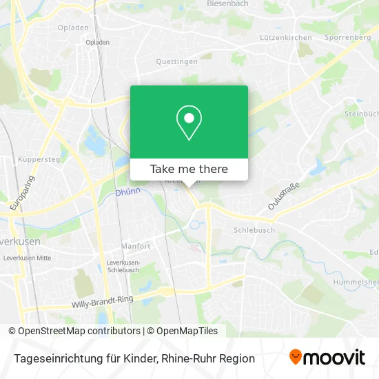 Карта Tageseinrichtung für Kinder
