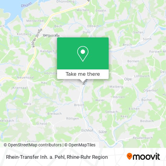 Карта Rhein-Transfer Inh. a. Pehl
