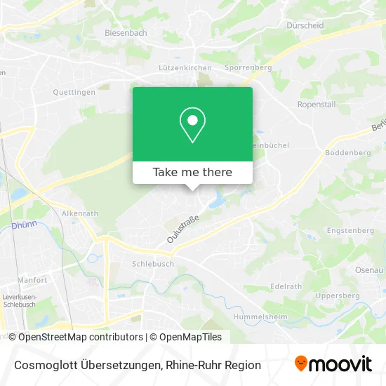 Cosmoglott Übersetzungen map