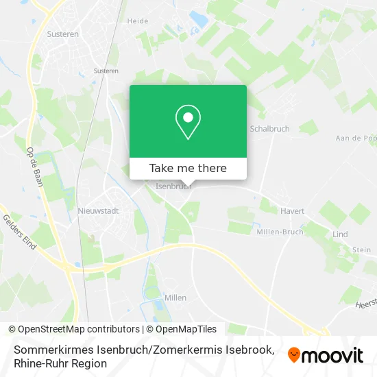 Карта Sommerkirmes Isenbruch / Zomerkermis Isebrook