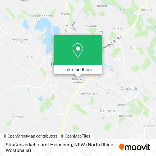 Карта Straßenverkehrsamt Heinsberg