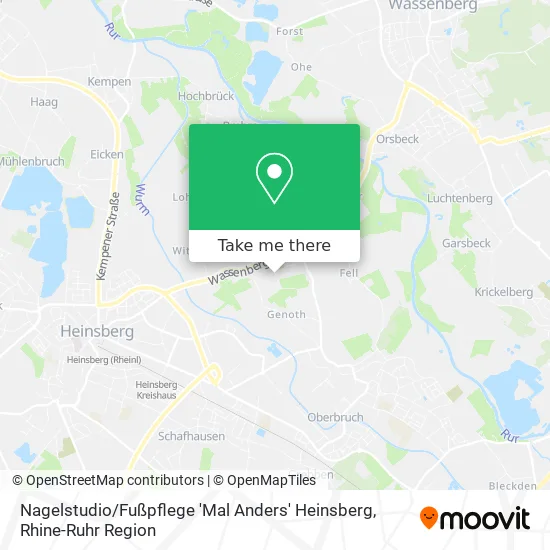 Карта Nagelstudio / Fußpflege 'Mal Anders' Heinsberg