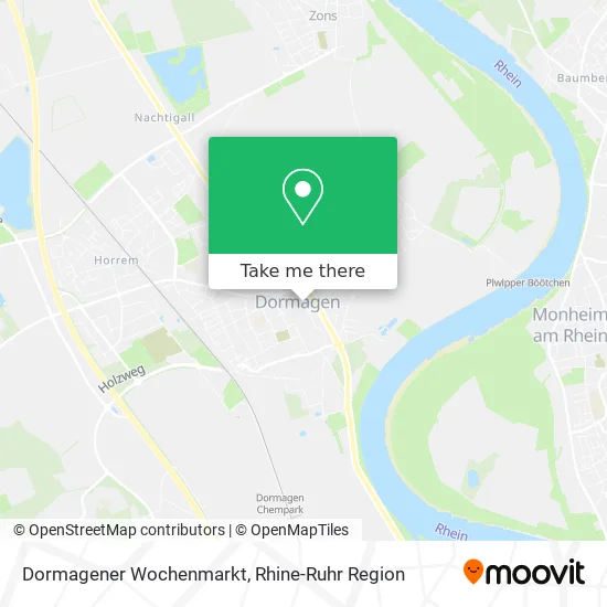 Карта Dormagener Wochenmarkt