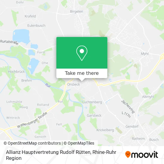 Карта Allianz Hauptvertretung Rudolf Rütten