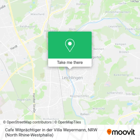 Карта Cafe Witprächtiger in der Villa Weyermann