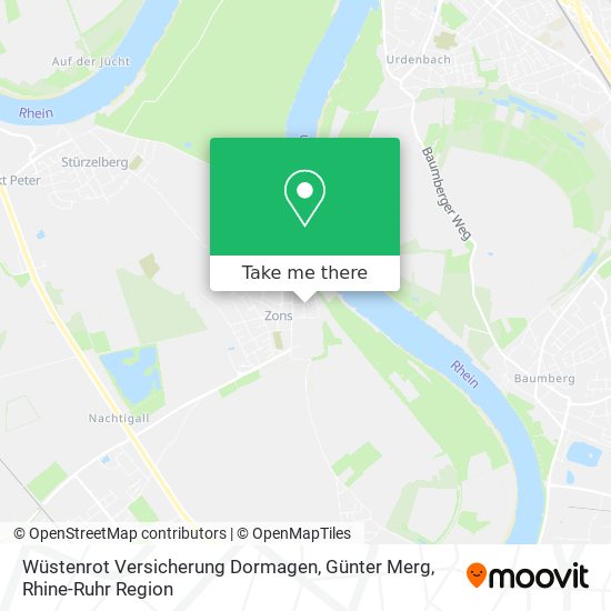 Карта Wüstenrot Versicherung Dormagen, Günter Merg