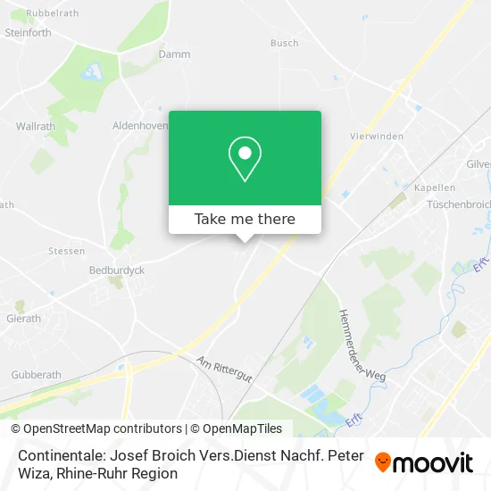 Карта Continentale: Josef Broich Vers.Dienst Nachf. Peter Wiza