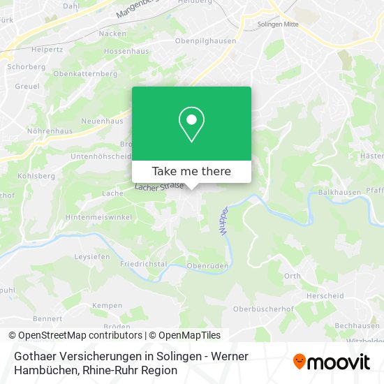 Карта Gothaer Versicherungen in Solingen - Werner Hambüchen