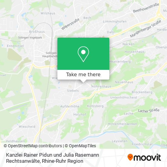 Kanzlei Rainer Pidun und Julia Rasemann Rechtsanwälte map