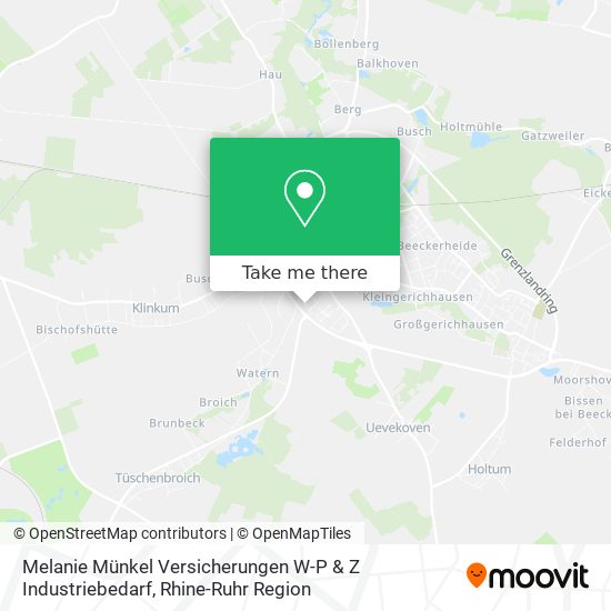 Карта Melanie Münkel Versicherungen W-P & Z Industriebedarf