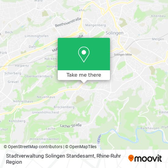 Stadtverwaltung Solingen Standesamt map