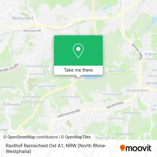 Rasthof Remscheid Ost A1 map