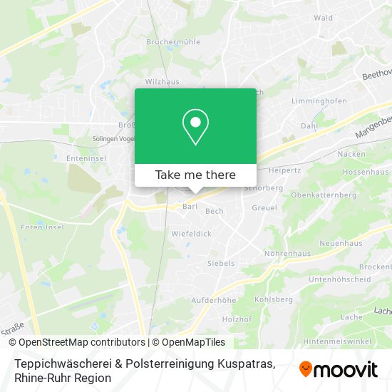Teppichwäscherei & Polsterreinigung Kuspatras map