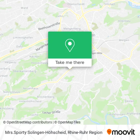 Карта Mrs.Sporty Solingen-Höhscheid