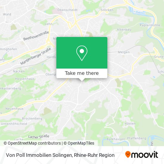 Von Poll Immobilien Solingen map