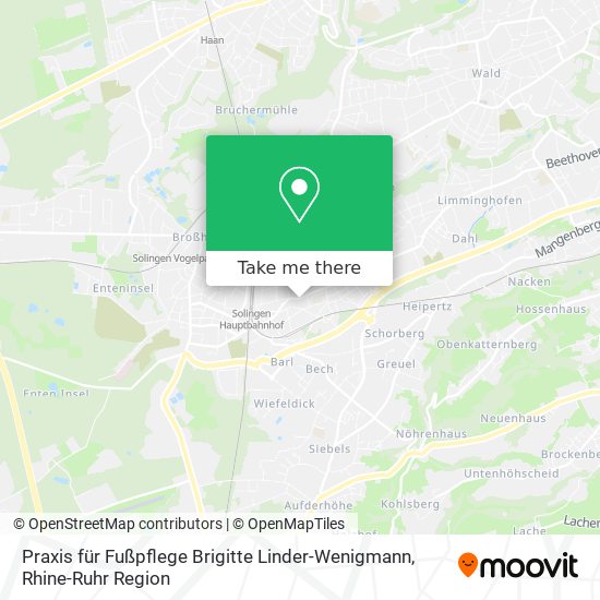 Карта Praxis für Fußpflege Brigitte Linder-Wenigmann