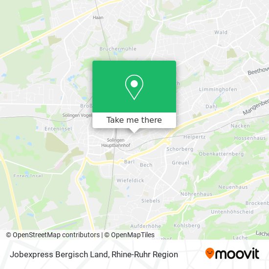 Jobexpress Bergisch Land map