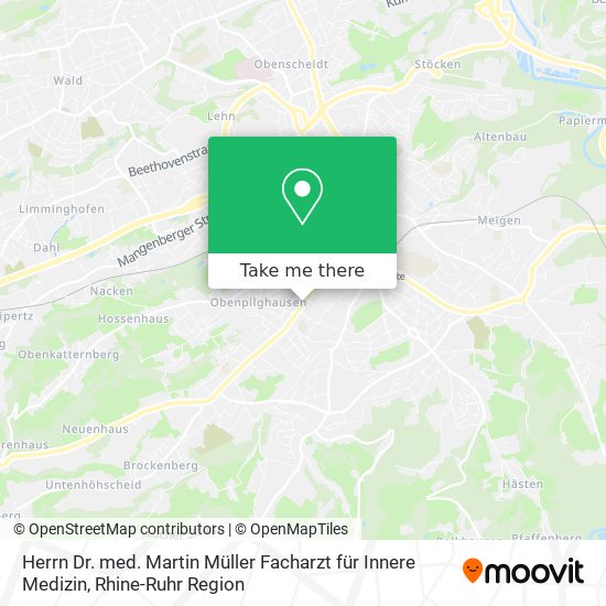 Herrn Dr. med. Martin Müller Facharzt für Innere Medizin map