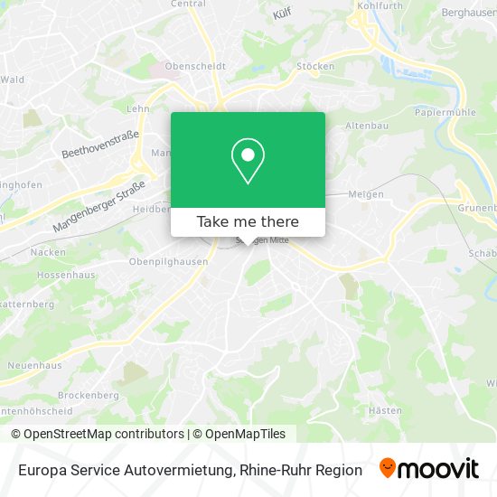 Europa Service Autovermietung map