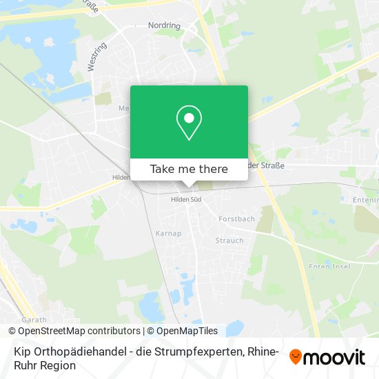 Карта Kip Orthopädiehandel - die Strumpfexperten