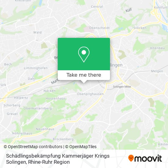 Schädlingsbekämpfung Kammerjäger Krings Solingen map