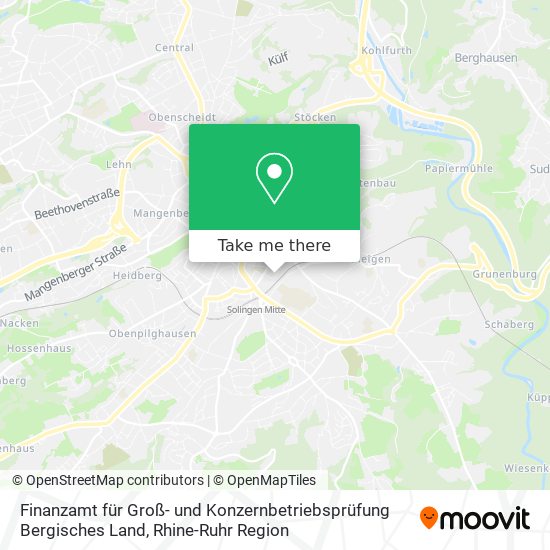 Finanzamt für Groß- und Konzernbetriebsprüfung Bergisches Land map