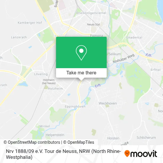 Nrv 1888/09 e.V. Tour de Neuss map