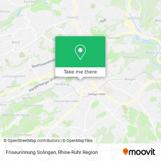 Friseurinnung Solingen map