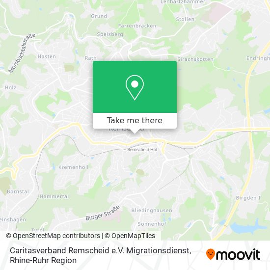 Caritasverband Remscheid e.V. Migrationsdienst map