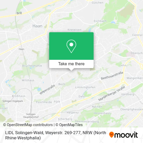 Карта LIDL Solingen-Wald, Weyerstr. 269-277