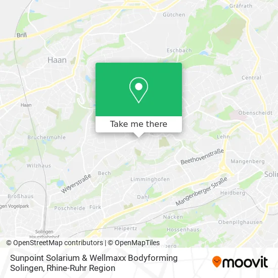 Карта Sunpoint Solarium & Wellmaxx Bodyforming Solingen