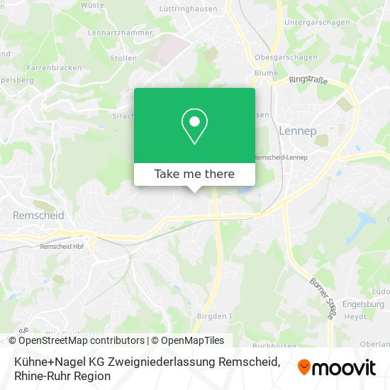 Kühne+Nagel KG Zweigniederlassung Remscheid map