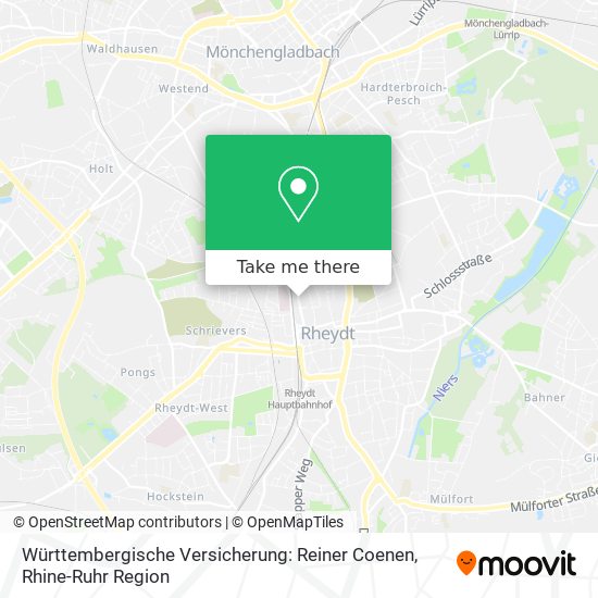 Württembergische Versicherung: Reiner Coenen map