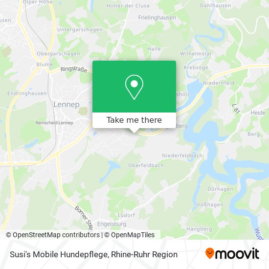 Susi's Mobile Hundepflege map