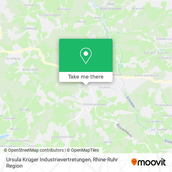 Ursula Krüger Industrievertretungen map