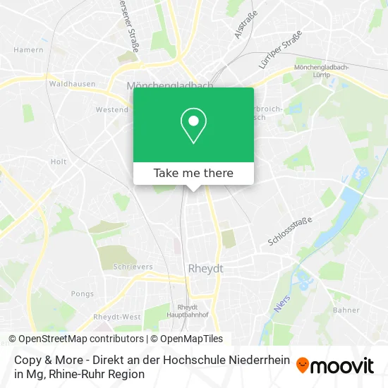 Карта Copy & More - Direkt an der Hochschule Niederrhein in Mg