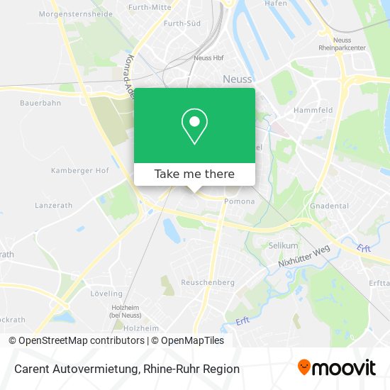 Carent Autovermietung map