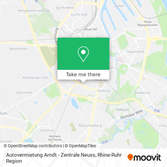 Autovermietung Arndt - Zentrale Neuss map