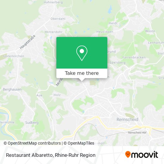 Restaurant Albaretto map