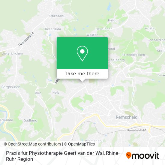 Praxis für Physiotherapie Geert van der Wal map