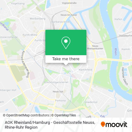 Карта AOK Rheinland / Hamburg - Geschäftsstelle Neuss