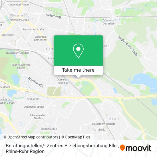Карта Beratungsstellen / - Zentren Erziehungsberatung Eller
