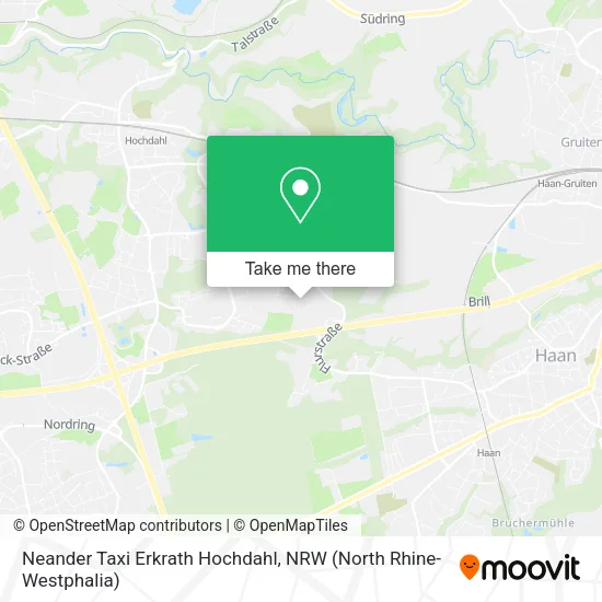 Карта Neander Taxi Erkrath Hochdahl