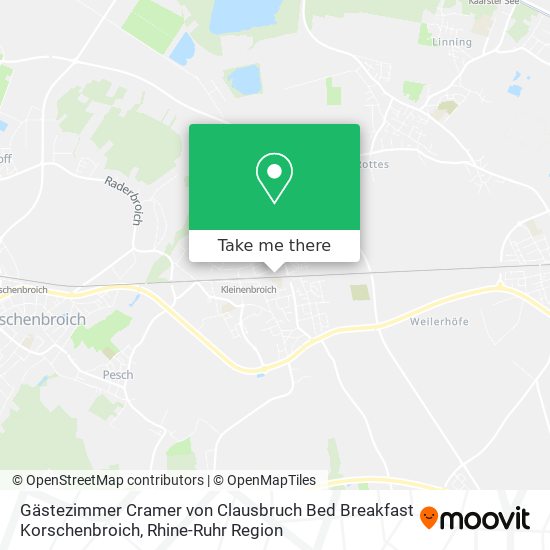 Карта Gästezimmer Cramer von Clausbruch Bed Breakfast Korschenbroich