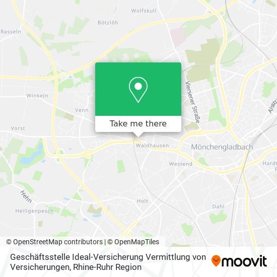 Geschäftsstelle Ideal-Versicherung Vermittlung von Versicherungen map